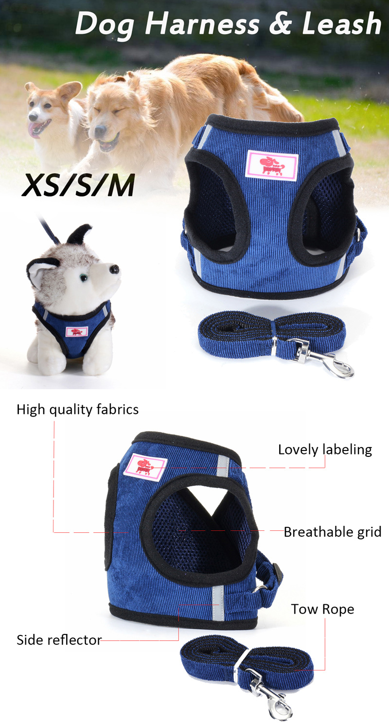 Pet-Vest-Adjustable-Mesh-Breathe-Clothes-Outdoor-Travel-Portable-Leash-Harness-Dog-Traction-Rope-1423813-1