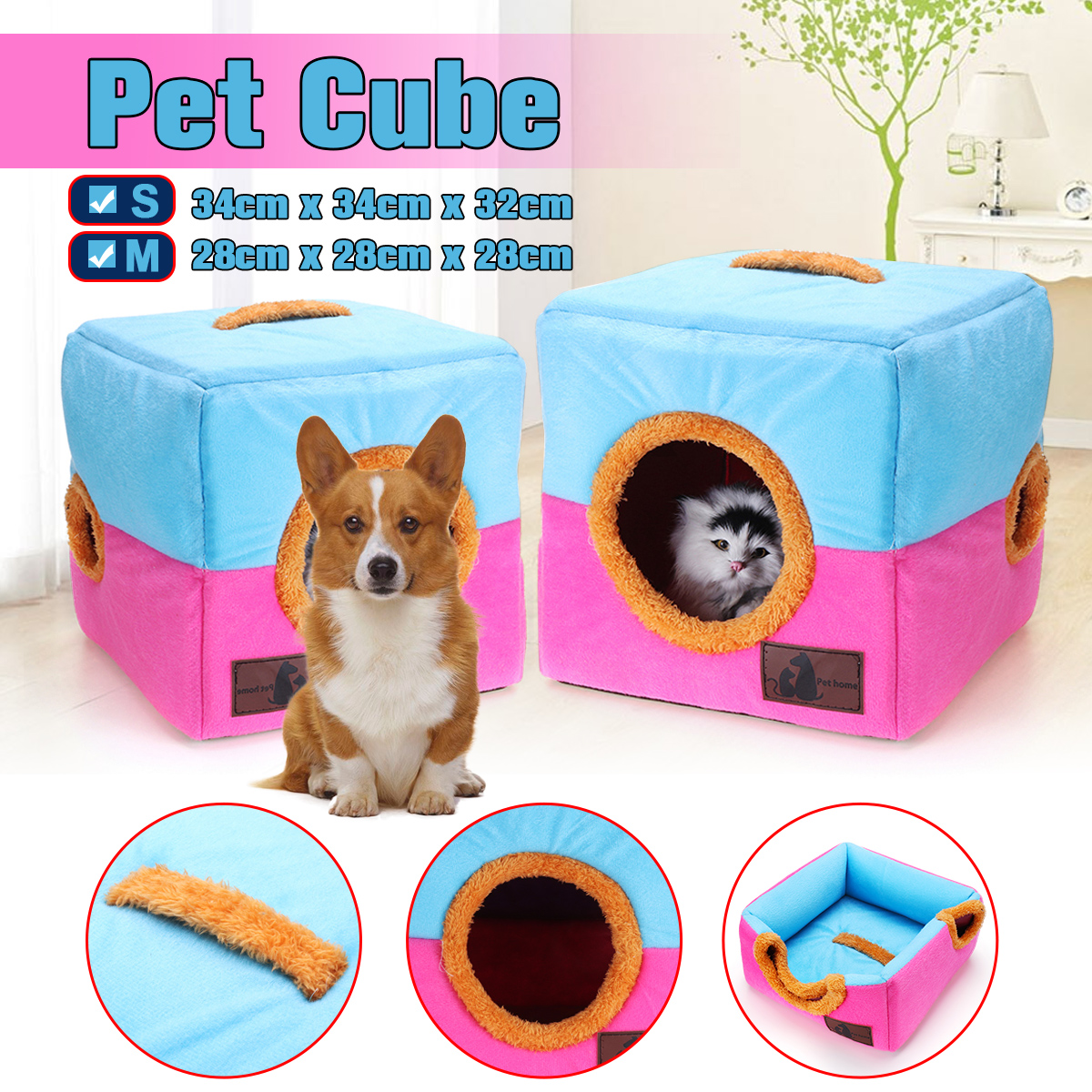 Soft-Cosy-Igloo-Cave-Warm-Pet-Bed-Dog--Puppy--Cat--Kitten-Cube-House-Pet-Bed-1406376-1