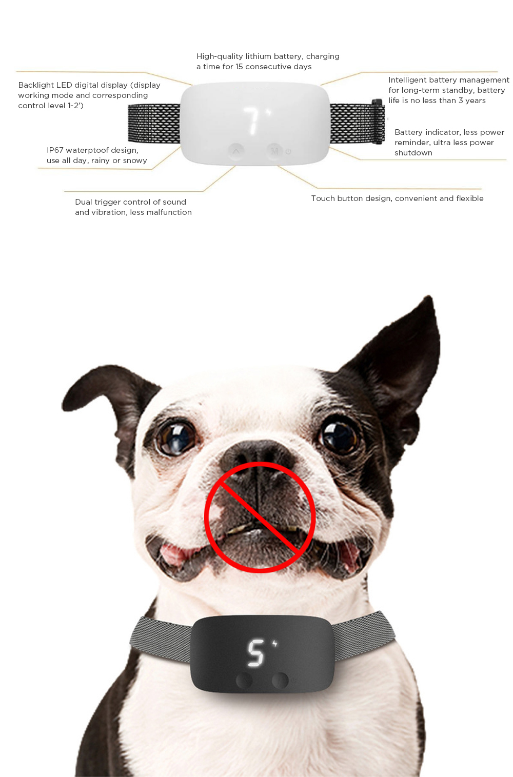 ZANLURE-Touch-Screen-USB-Rechargeable-Anti-Bark-Dog-Training-Device-Stop-Barking-Dog-Collar-Pet-Trai-1675403-2