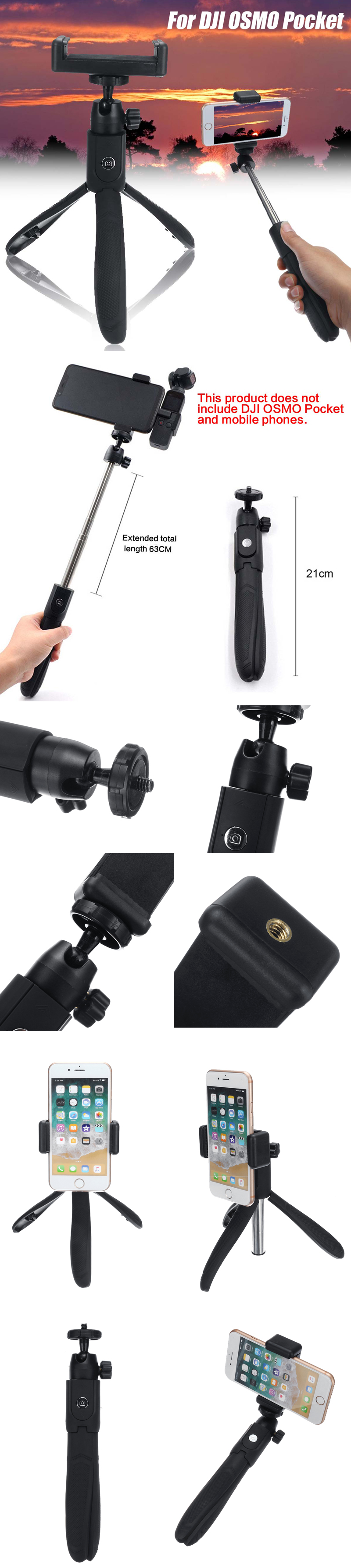 bluetooth-Selfie-Stick-For-DJI-OSMO-Pocket-Phone-Holder-Gimbal-Stabilizer-Outdoor-Hunting-Accessorie-1423742-1