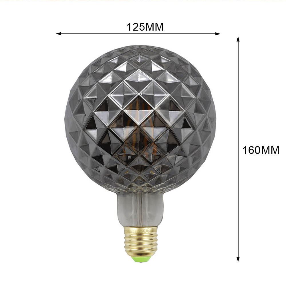 Lighting-Designer-AC220V-E27-2700K-4W-G125-LED-Incandescent-Light-Bulb-Smoky-Gray-Pineapple-Pattern--1772444-4