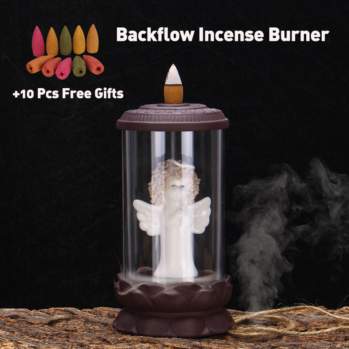Angel-Ceramic-Backflow-Incense-Burner-Smoke-Cones-Holder-Sticks-Censer-Clay-1696176-2