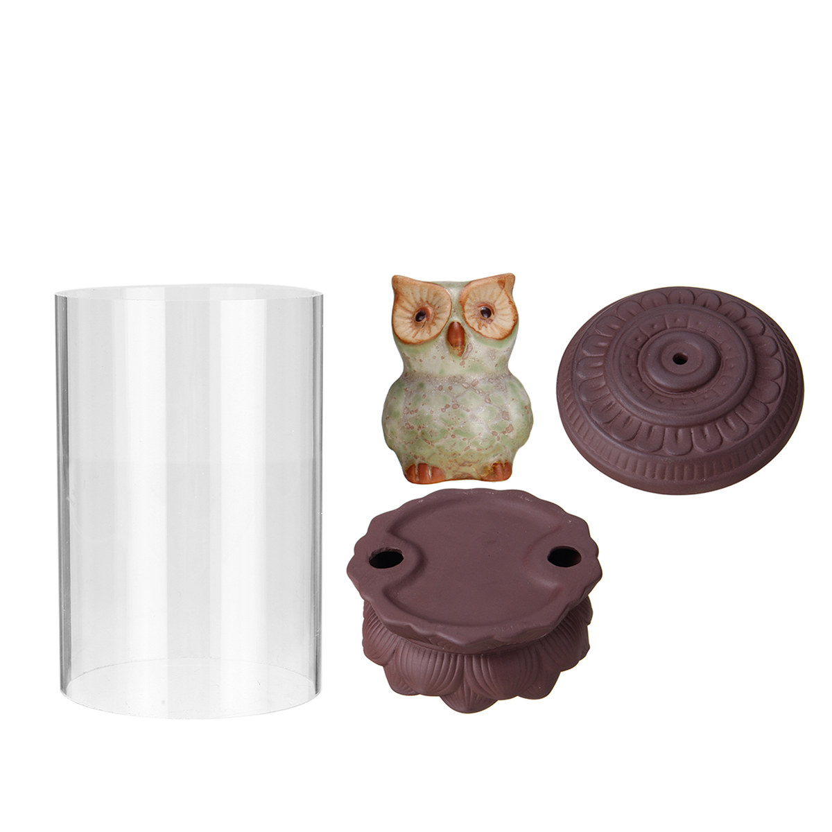 Owl-Ceramic-Backflow-Incense-Burner-Smoke-Cones-Holder-Sticks-Censer-Clay-Decor-1696172-11
