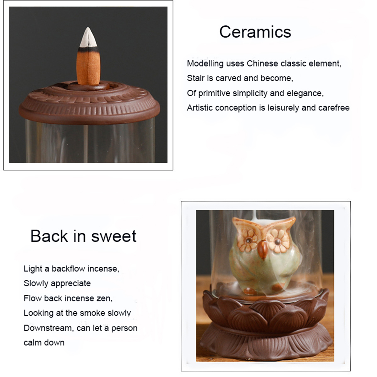 Owl-Ceramic-Backflow-Incense-Burner-Smoke-Cones-Holder-Sticks-Censer-Clay-Decor-1696172-4