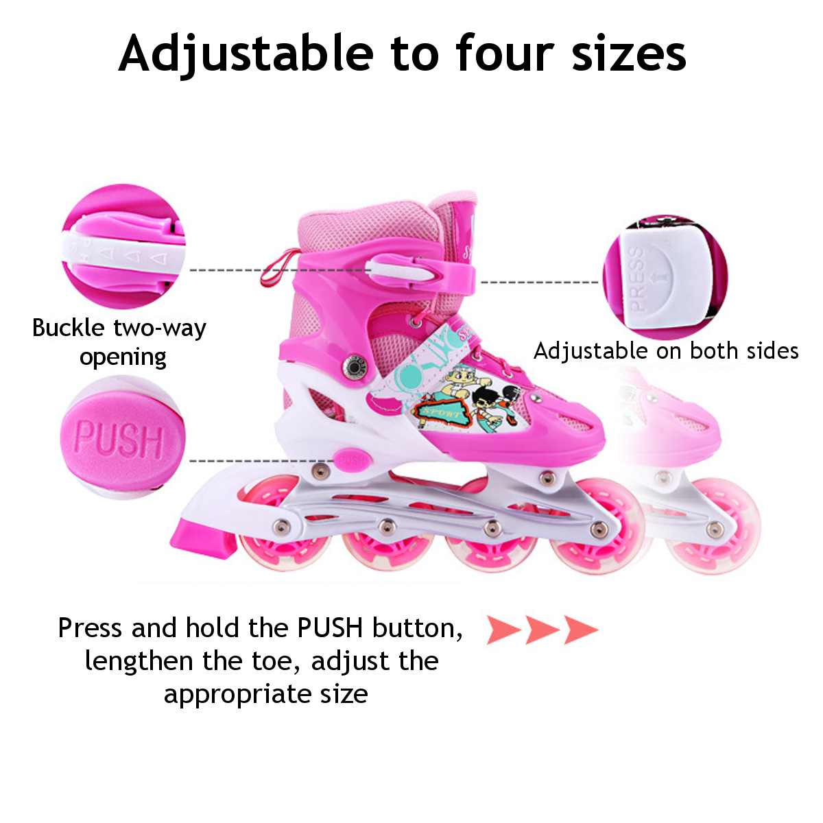 3-Sizes-Adjustable-Inline-Skates-Set-with-LED-Flashing-Wheels-Safe-Roller-Light-Up-Illuminating-Whee-1826045-3