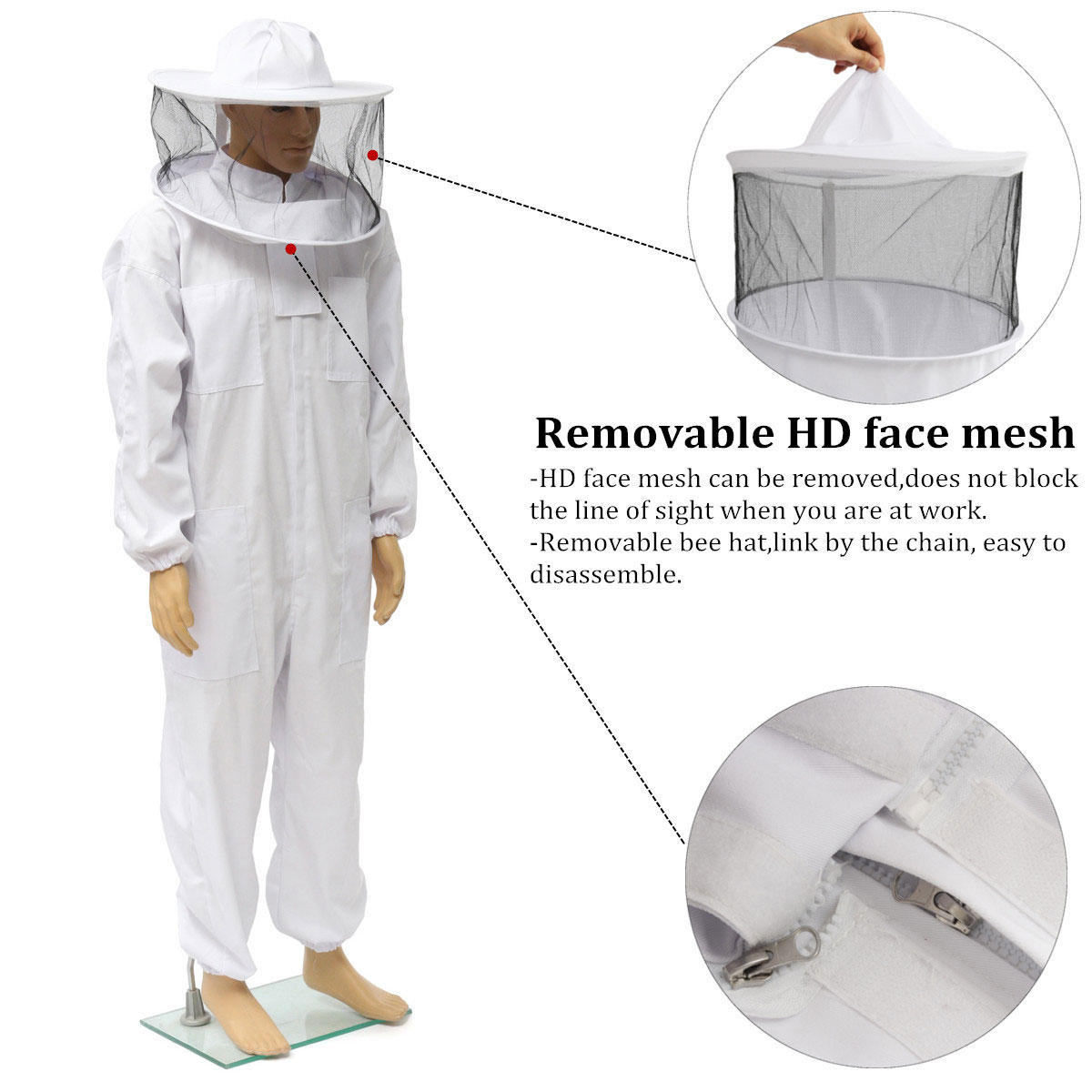 Beekeeping-Protective-Equipment-Jacket-Veil-Full-Body-Suit-Hat-Smock-Beekeeping-Tools-Set-1304241-4