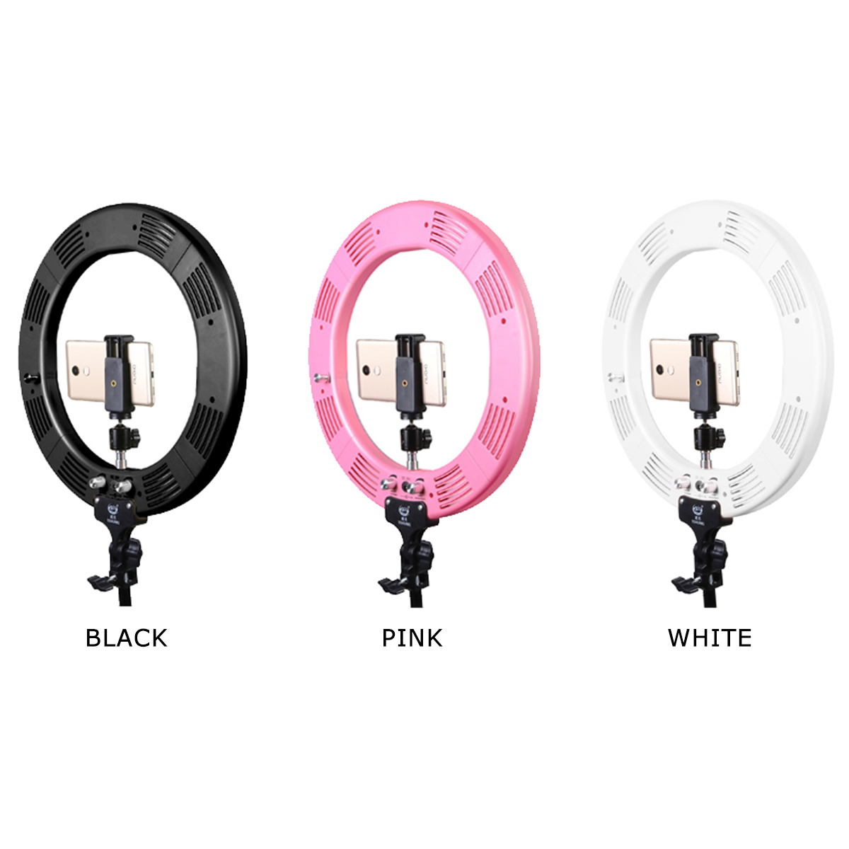 100-240V-18-inch-Ring-Light-Mobile-Phone-Live-Beauty-Night-Light--Hose-Phone-Clip--PTZ-Stepless-Dimm-1638318-2