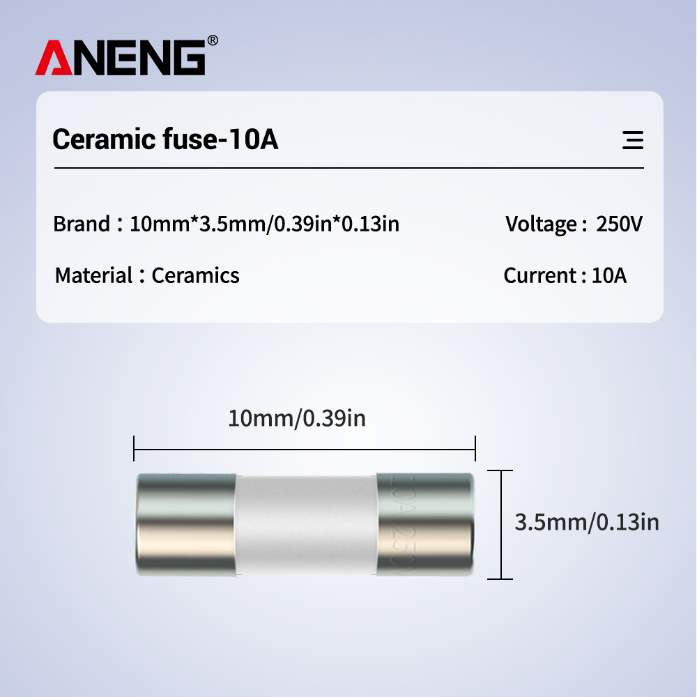 1020pcs-ANENG-1035mm-Ceramic-Fuse-600mA-10A-250V-for-Multimeter-1599048-7