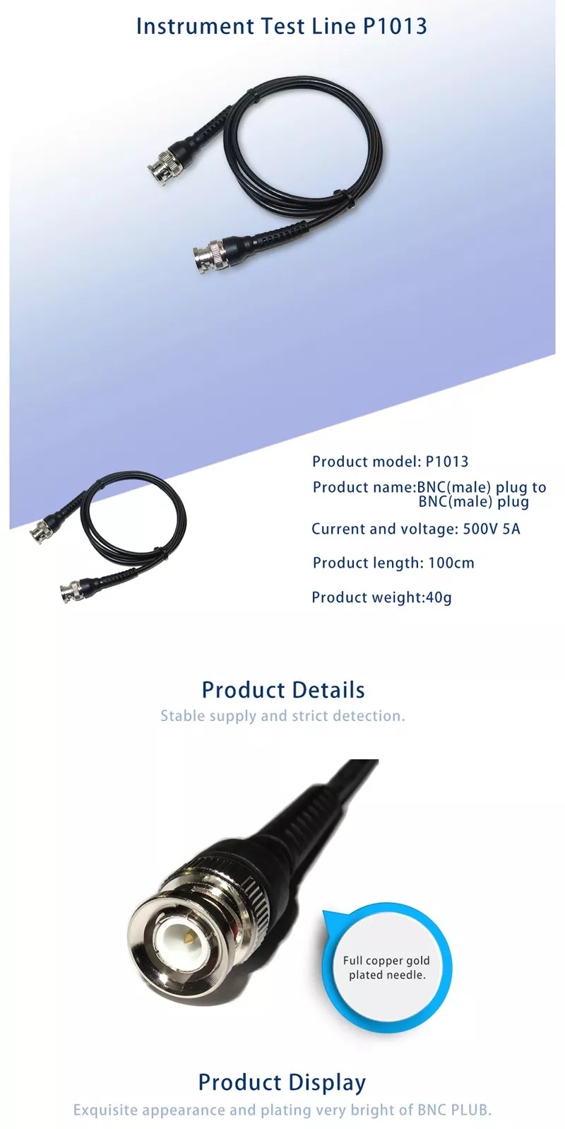 2Pcs-DANIU-P1013-BNC-Q9-Male-Plug-To-BNC-Q9-Male-Plug-Oscilloscope-Test-Probe-Cable-Lead-100CM-1567120-1