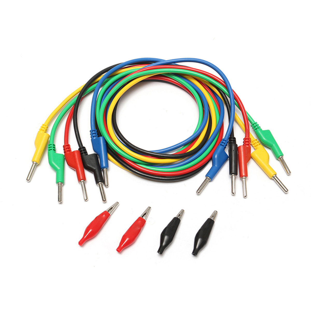 DANIU-5Pcs-5-Colors-Silicone-Banana-to-Banana-Plugs-Test-Probe-Leads-Cable-1157614-1