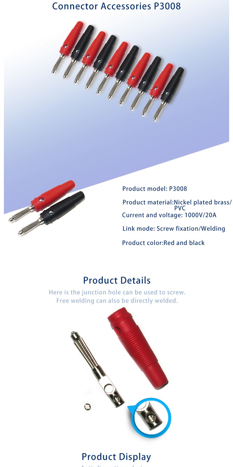 DANIU-P3008-10Pcs-4mm-Copper-Banana-Plug-Jack-Speaker-Amplifier-Test-Probes-Connector-1109354-1