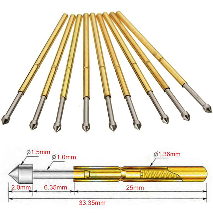 P100-E2-100Pcs-Dia-136mm-Length-333mm-180g-Spring-Test-Probe-Pogo-Pin-Tool-1169311-10