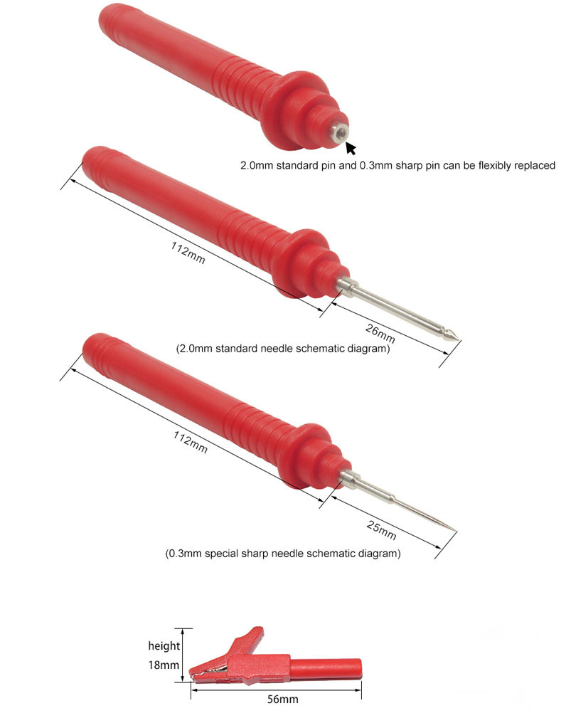 P1300B-12-in-1-Super-Multimeter-Probe-Replaceable-Probe-Clamp-Meter-Test-Lead-kits--Alligator-Clips-1131634-4