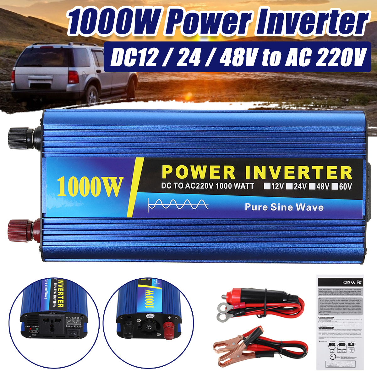 1000W-Power-Inverter-DC-122448V-to-AC-220V-Car-Sine-Wave-Converter-1770753-1