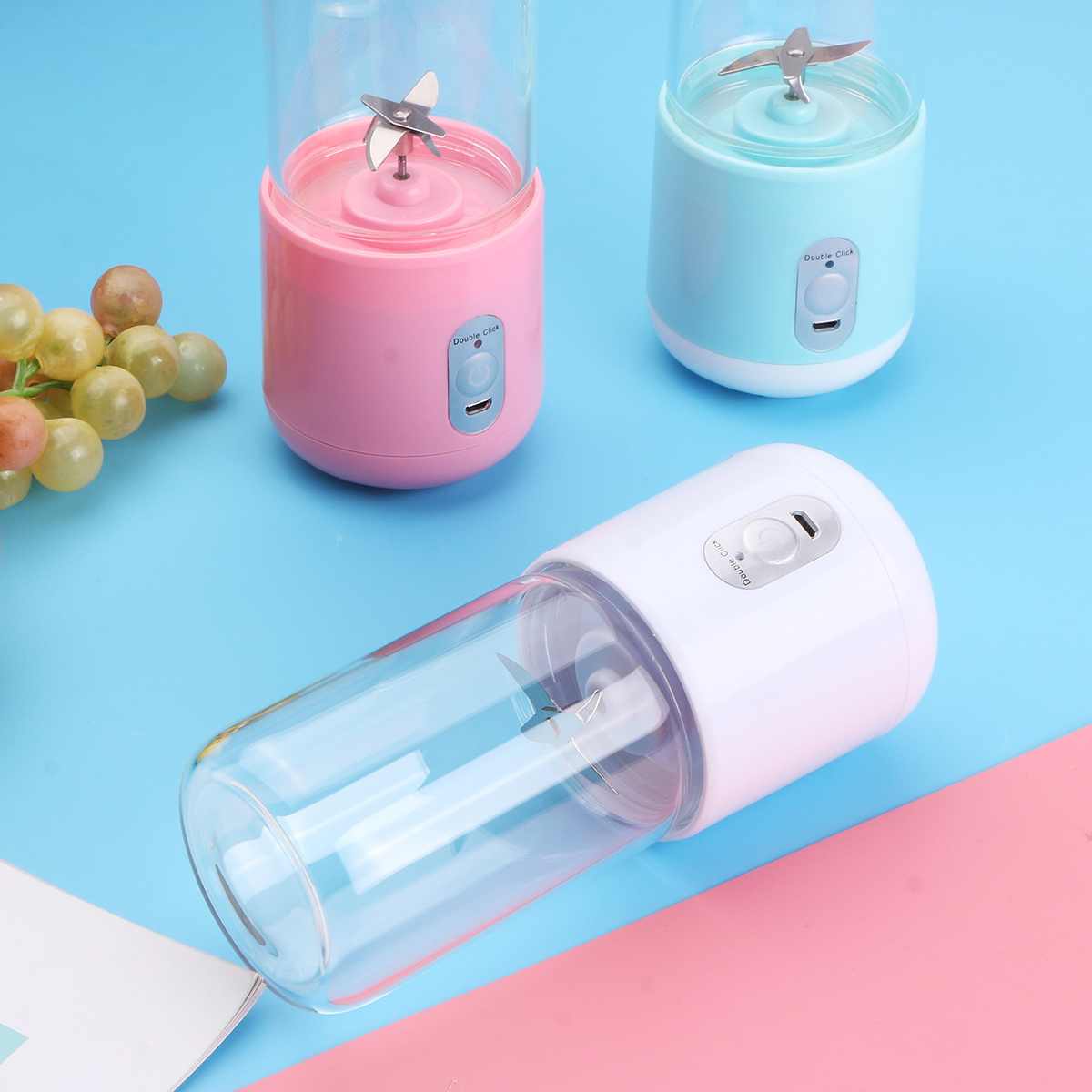 Bakeey-260ml-USB-Rechargeable-Portable-Electric-Juice-Cup-Six-Blade-Mixing-Machine-Smoothies-Baby-Fo-1556515-1