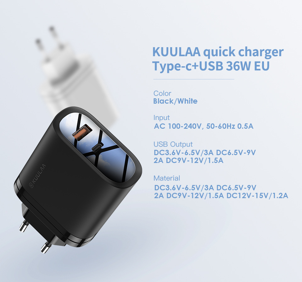 KUULAA-36W-PD-QC30-Quick-Charging-USB-Charger-Adapter-For-iPhone-8Plus-XS-11-Pro-Huawei-P30-Pro-Mate-1612007-11