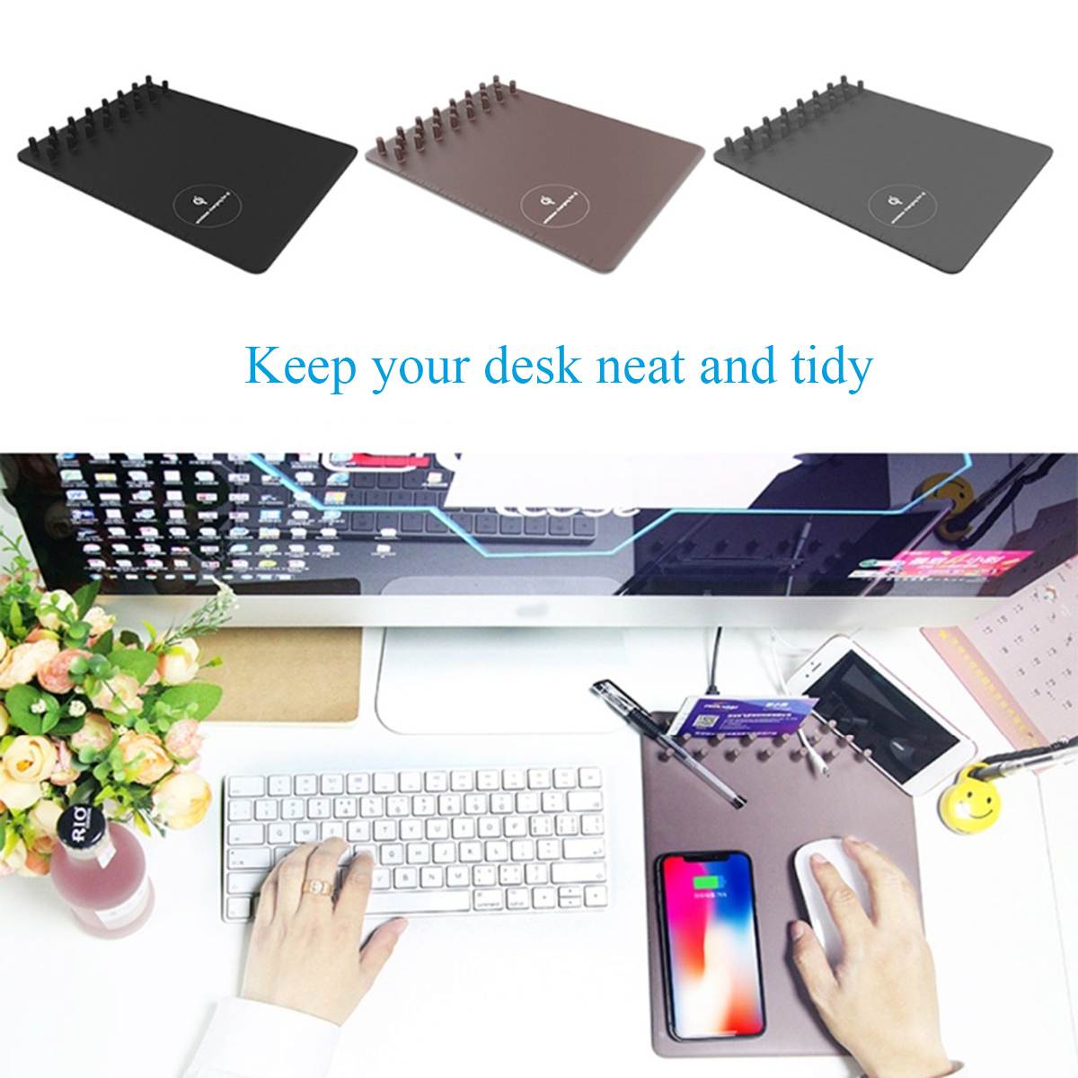 4-In-1-Qi-Wireless-Charging-Charger-Anti-Skid-Storage-Phone-Holder-Mouse-Pad-1328089-5