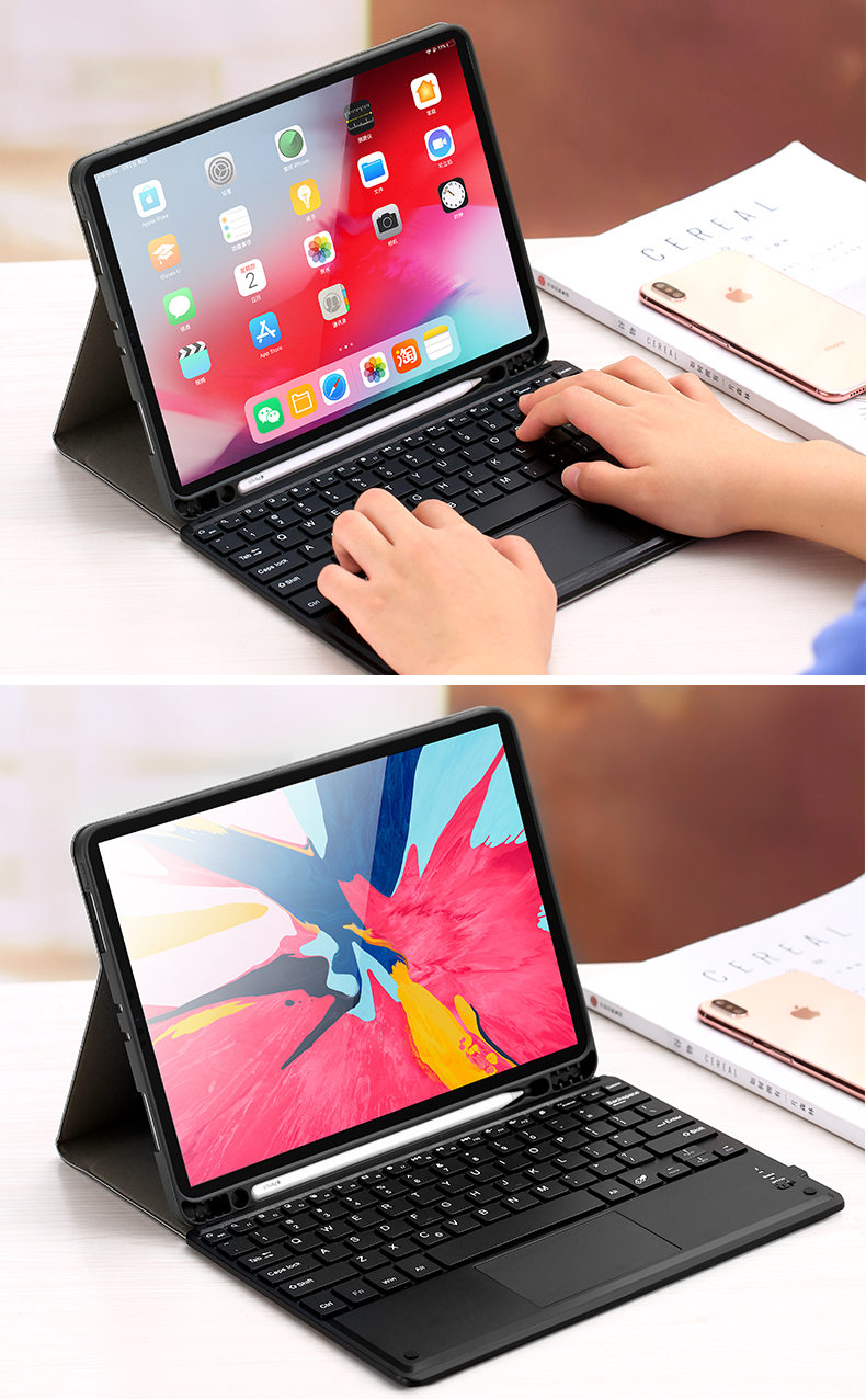 Bakeey-2-in-1-Wireless-bluetooth-Keyboard-with-Touchpad-Pen-Slot-Magnetic-Detachable-Foldable-Smart--1737394-13