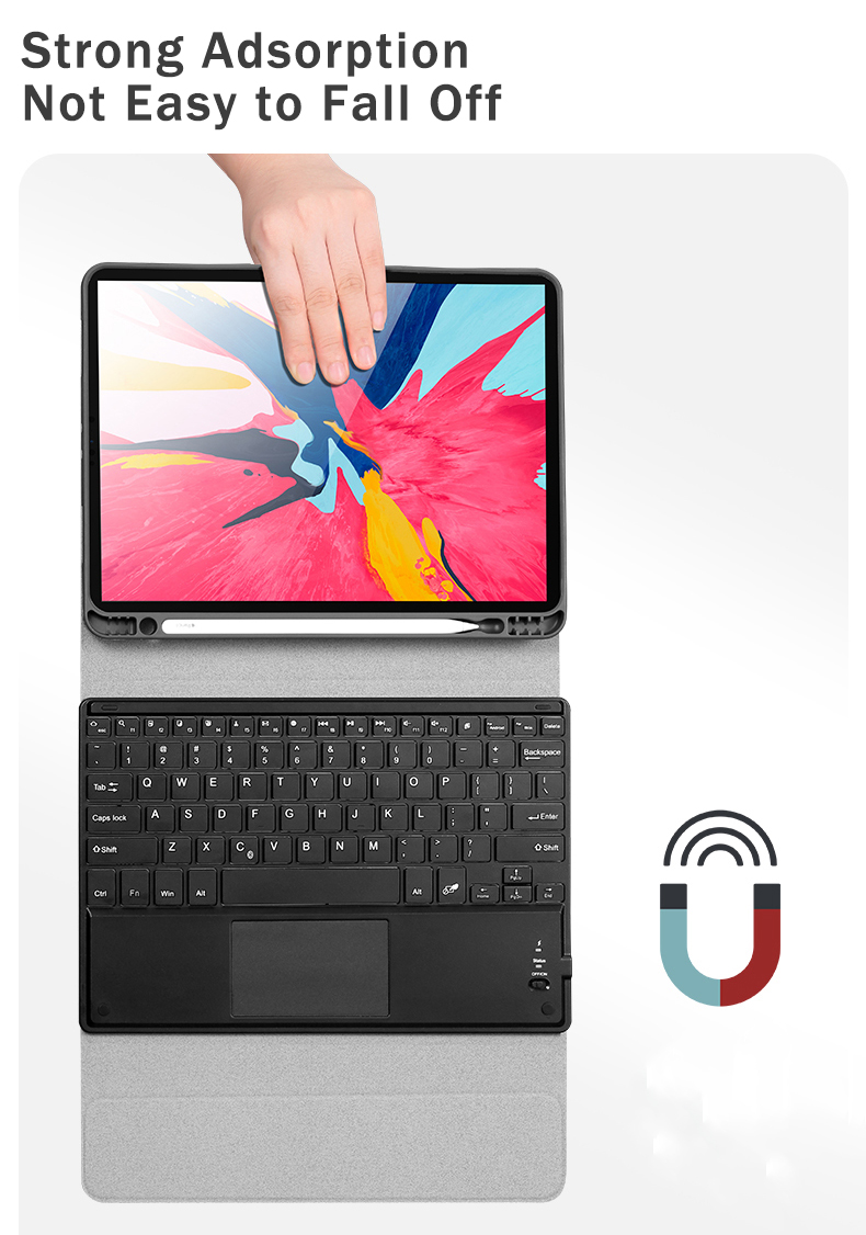 Bakeey-2-in-1-Wireless-bluetooth-Keyboard-with-Touchpad-Pen-Slot-Magnetic-Detachable-Foldable-Smart--1737394-4