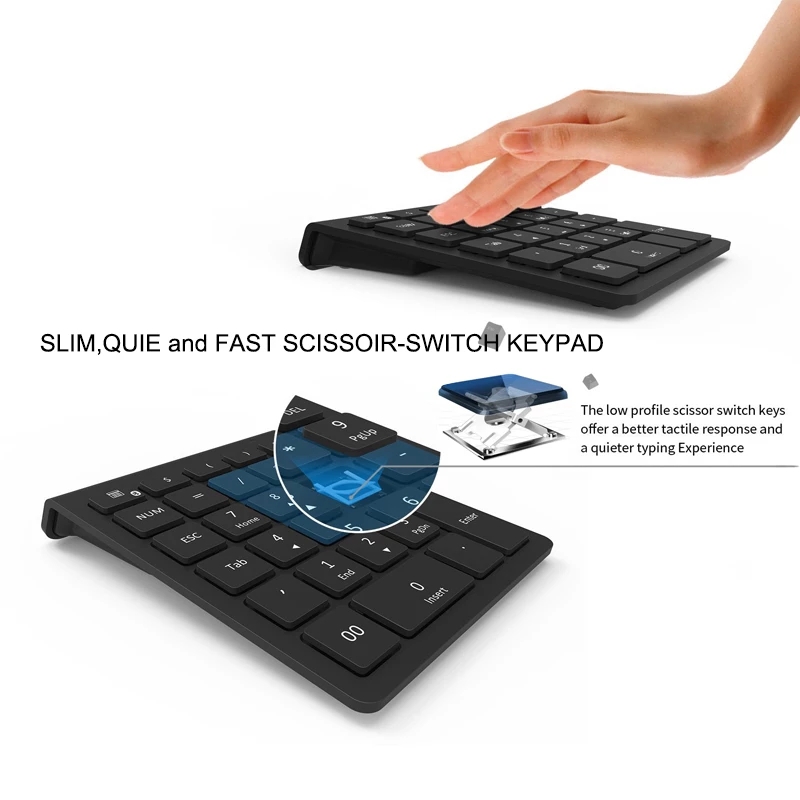 Bakeey-28-Keys-Bluetooth-Wireless-Numeric-Keypad-Mini-Numpad-with-More-Function-Keys-Digital-Keyboar-1818486-2