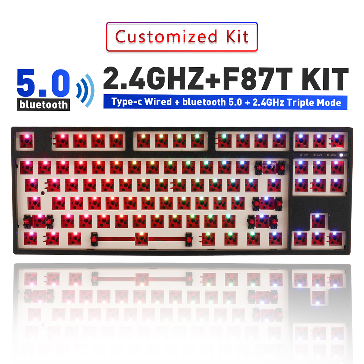 FEKER-F87T-87-Keys-Customized-Keyboard-Kit-24G-bluetooth-RGB-Backlit-Frosted-ABS-Case-DIY-Mechanical-1876696-1