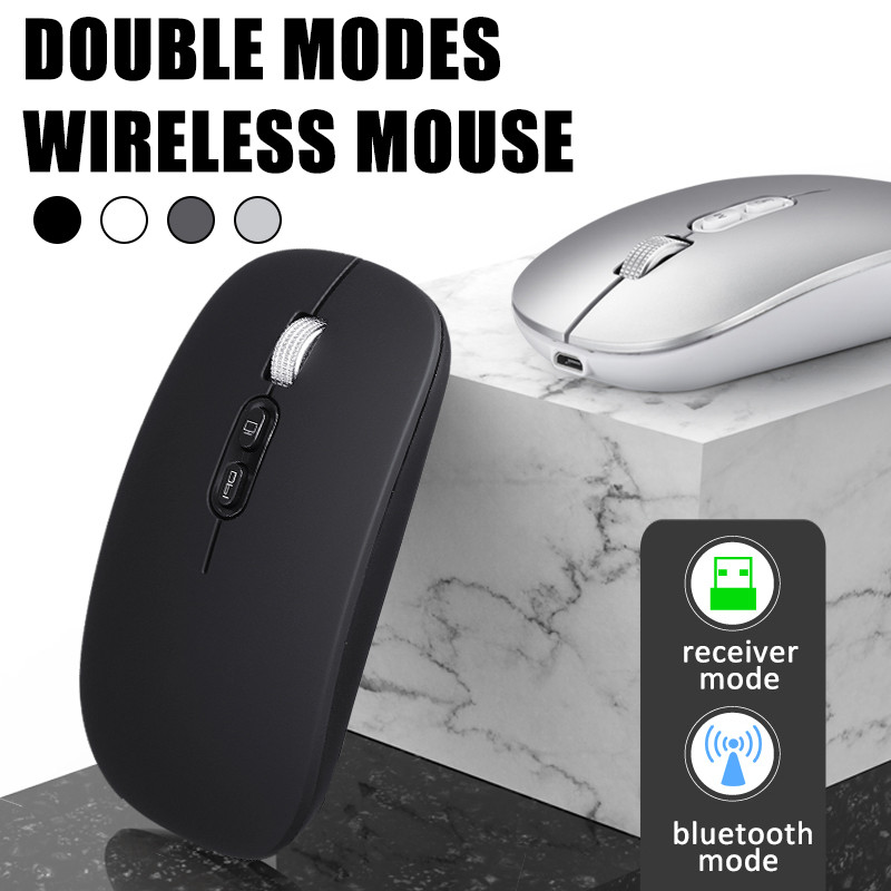 FMOUSE-M103-500mAh-24GHz-Double-Modes-DPI-Adjustable--bluetooth-50-Wireless-USB-Rechargeable-Optical-1679592-1