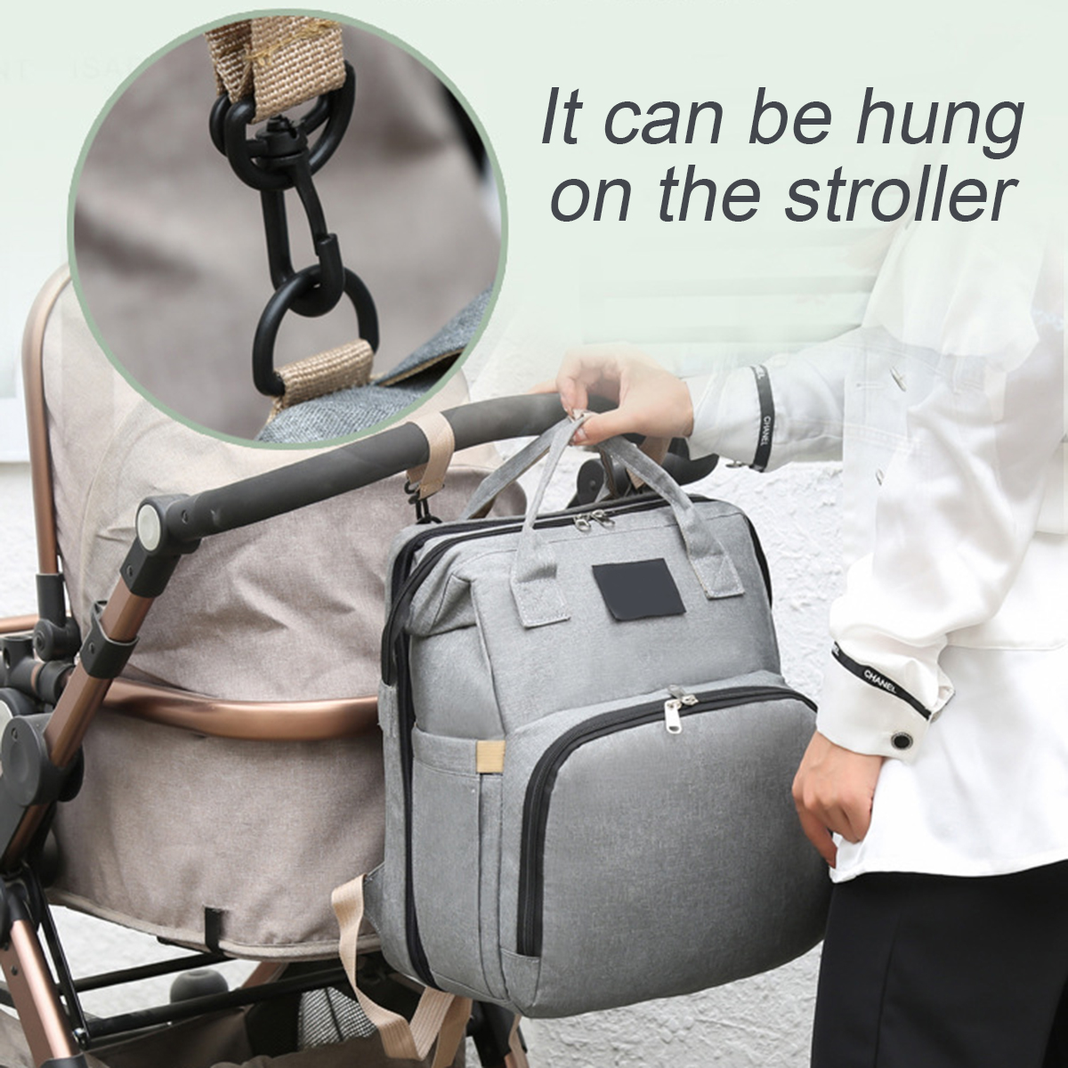 2-in-1-Diaper-Bag-with-Changing-Station-Mom-Backpack-Multifunctional-Baby-Bed-Crib-Handbag-Stroller--1915792-2