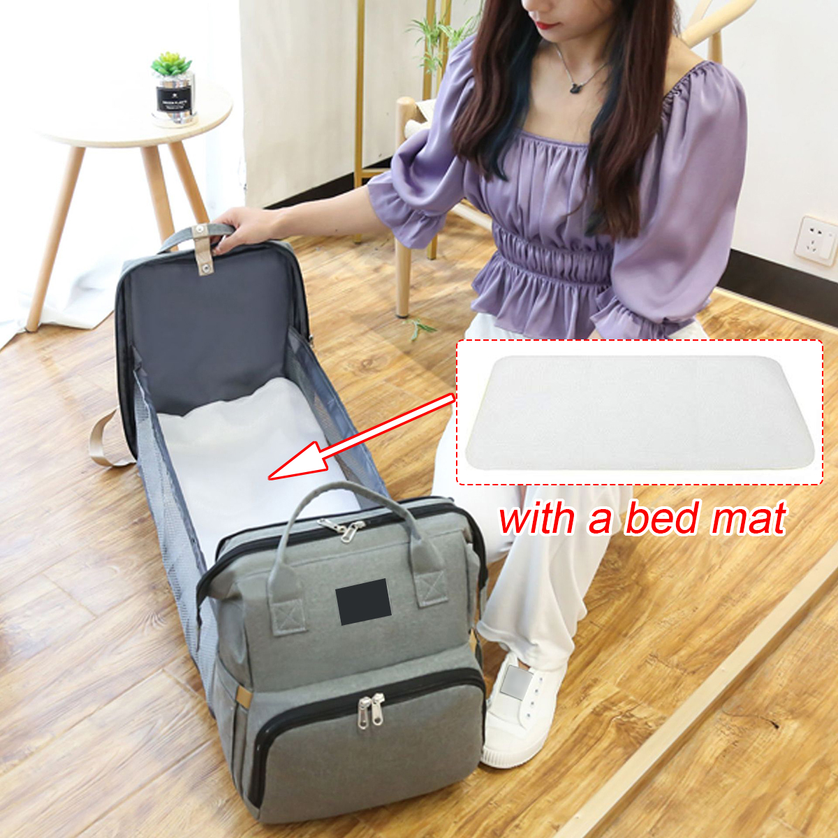 2-in-1-Diaper-Bag-with-Changing-Station-Mom-Backpack-Multifunctional-Baby-Bed-Crib-Handbag-Stroller--1915792-4