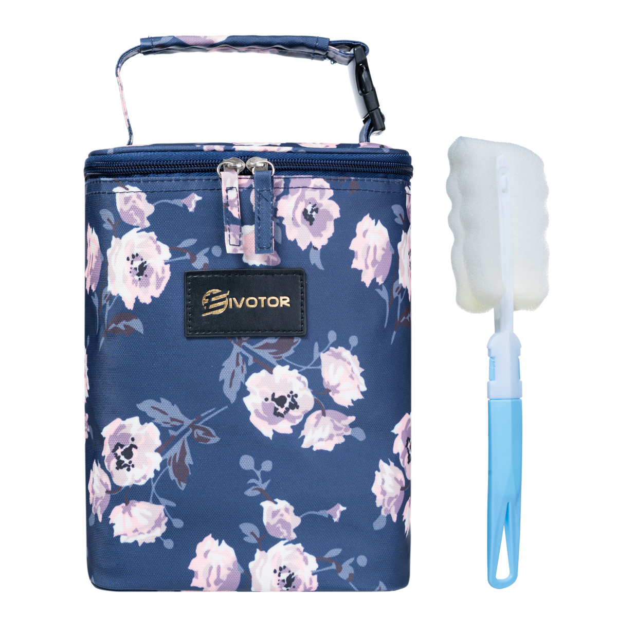 8L-Waterproof-Mommy-Bag-Three-layer-Mommy-Bag-Rose-Lunch-Insulation-Package-Portable-Baby-Food-Bag-1941697-14