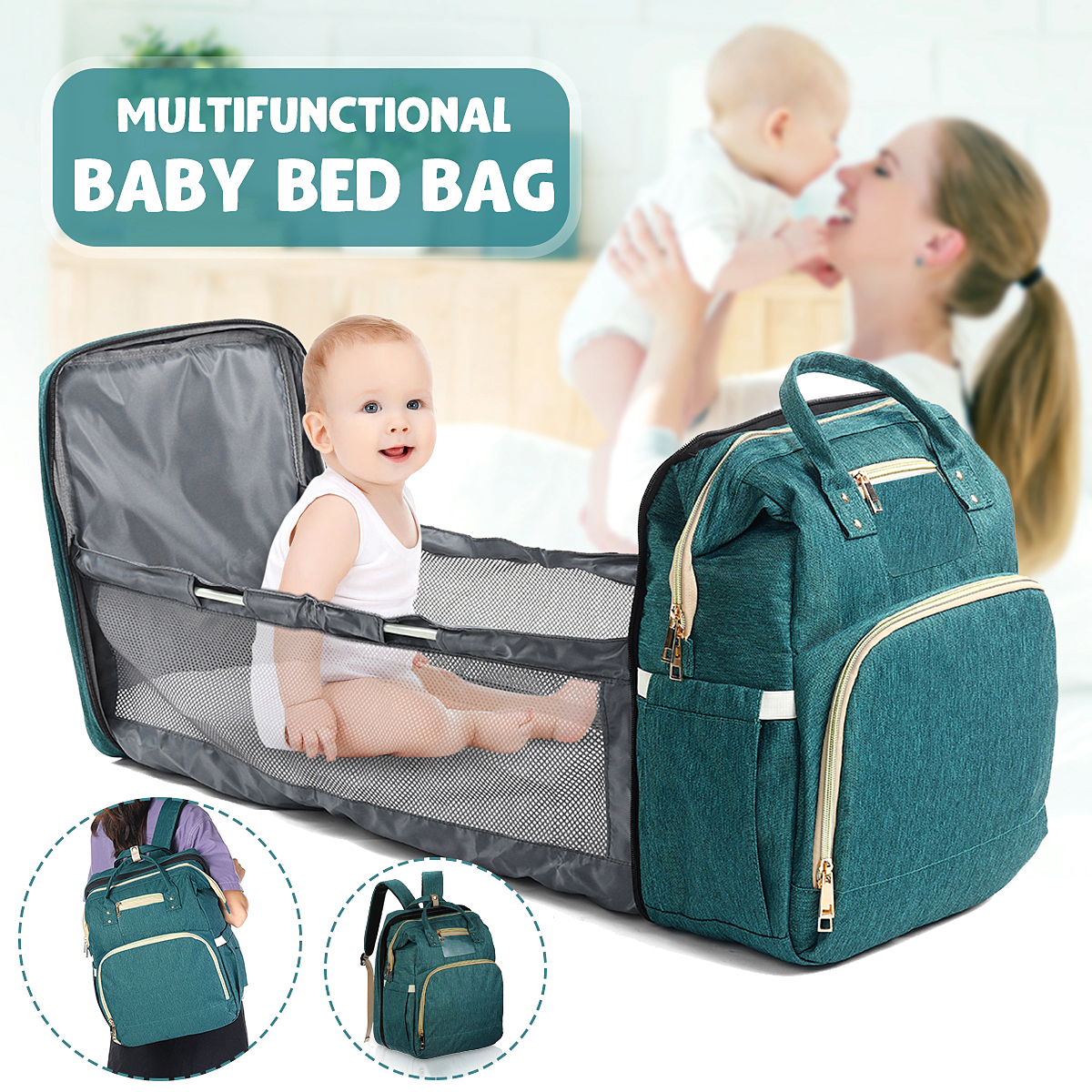 Multifunctional-Folding-Diaper-Bag-Waterproof-Baby-Sleep-Infant-Bed-Changing-Station-Outdoor-Travel--1810331-1