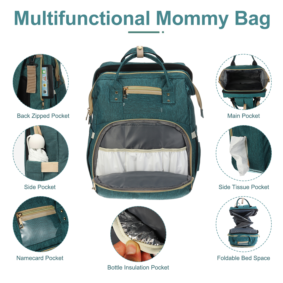 Multifunctional-Folding-Diaper-Bag-Waterproof-Baby-Sleep-Infant-Bed-Changing-Station-Outdoor-Travel--1810331-2