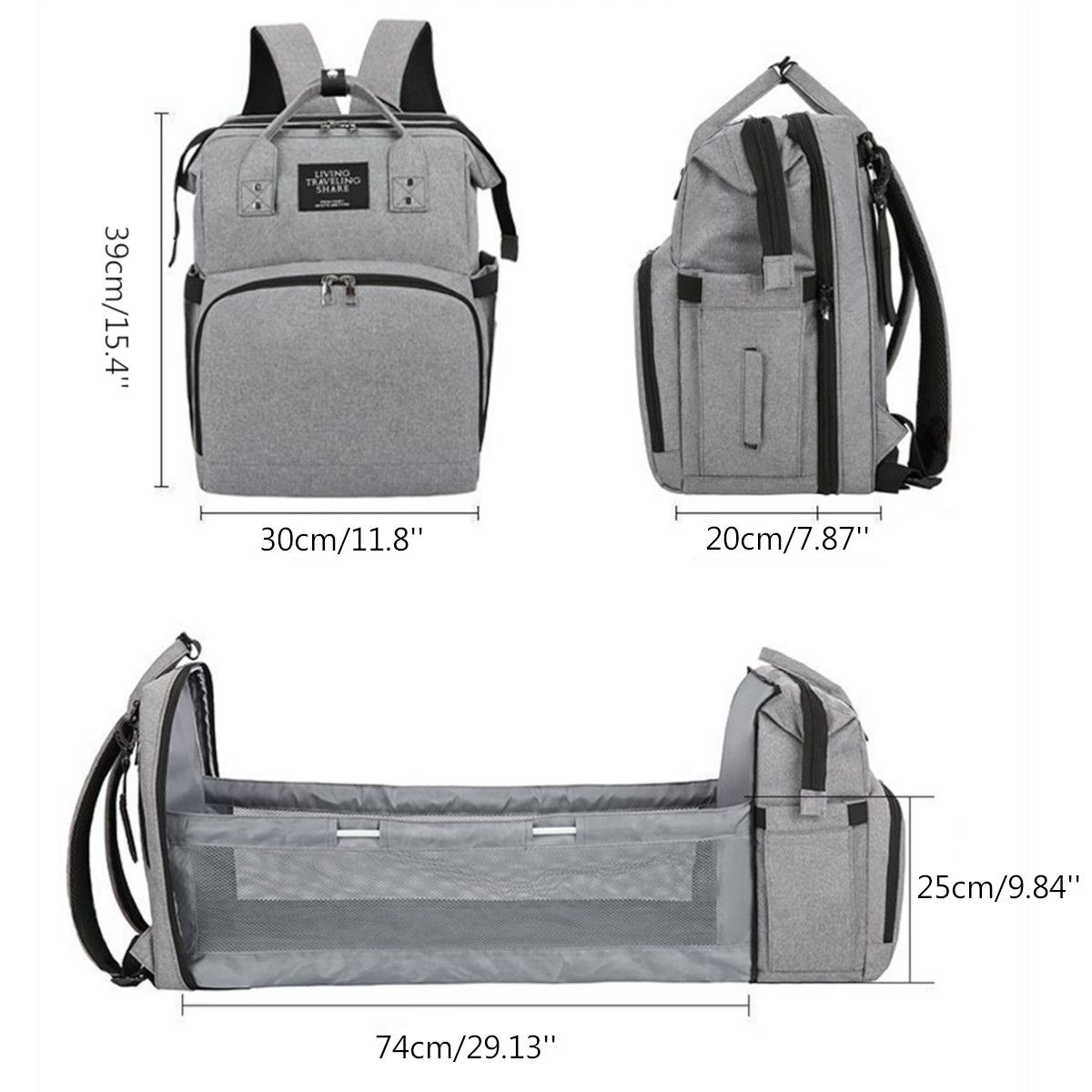 Multifunctional-Waterproof-Mummy-Bag-Portable-Diaper-Bag-Large-capacity-Folding-Bed-Bag-Out-of-bed-B-1916752-11