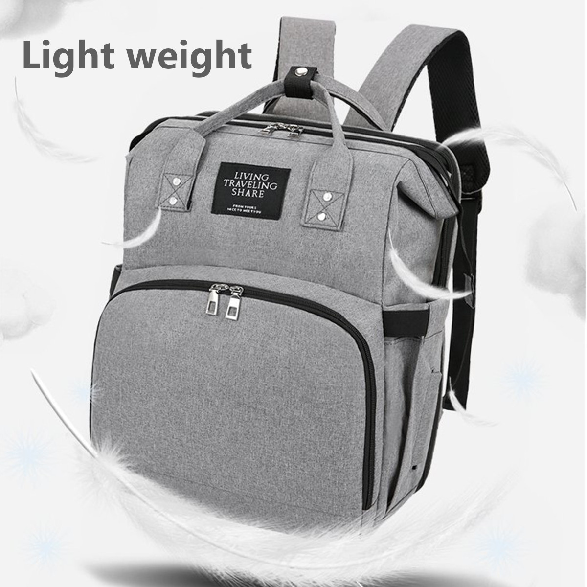 Multifunctional-Waterproof-Mummy-Bag-Portable-Diaper-Bag-Large-capacity-Folding-Bed-Bag-Out-of-bed-B-1916752-4