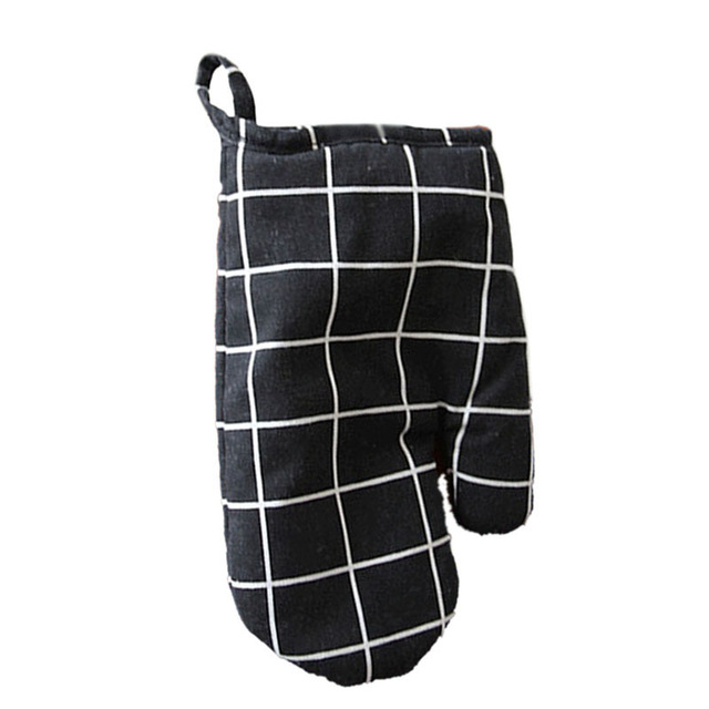 1PC-Kitchen-Heat-Resistant-Cloth-Mitt-Plaid-Pattern-Printed-Baking-Oven-Insulation-Anti-scald-Glove-1319222-3