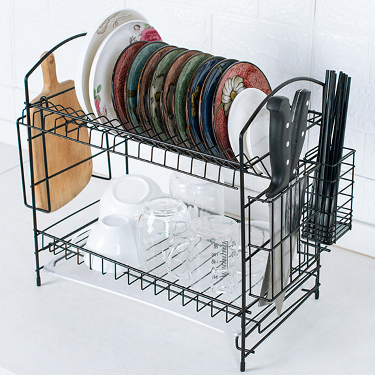 2-Layer-Dish-Drainer-Cutlery-Shelf-Drying-Holder-Rack-Drip-Tray-Kitchen-Storage-1596864-7