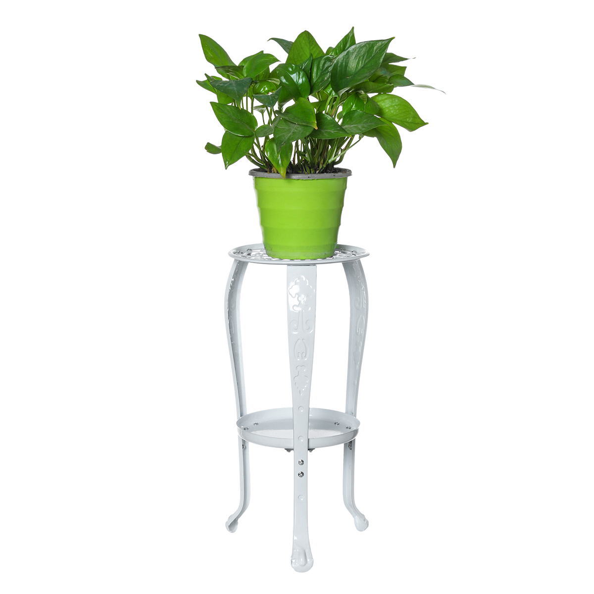 2-Tier-Plant-Stand-Ceramic-Planter-Pot-Succulent-Flower-Iron-Rack-Holder-1694881-2