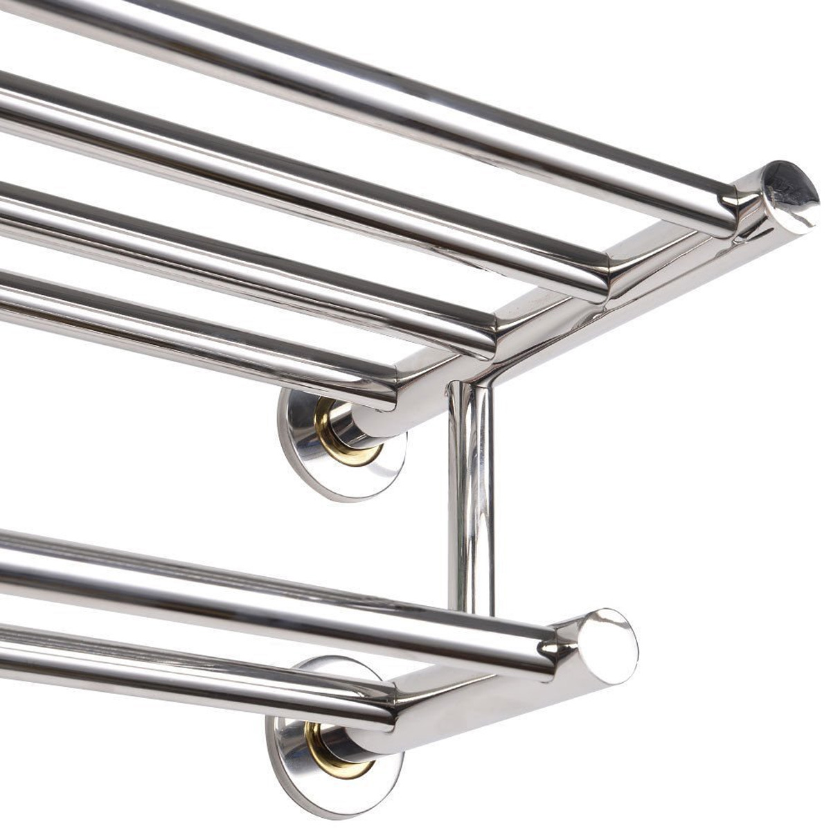 304-Stainless-Steel-Double-Tiers-Towel-Rail-Rack-Shelf-Wall-Mounted-Bathroom-1776590-6