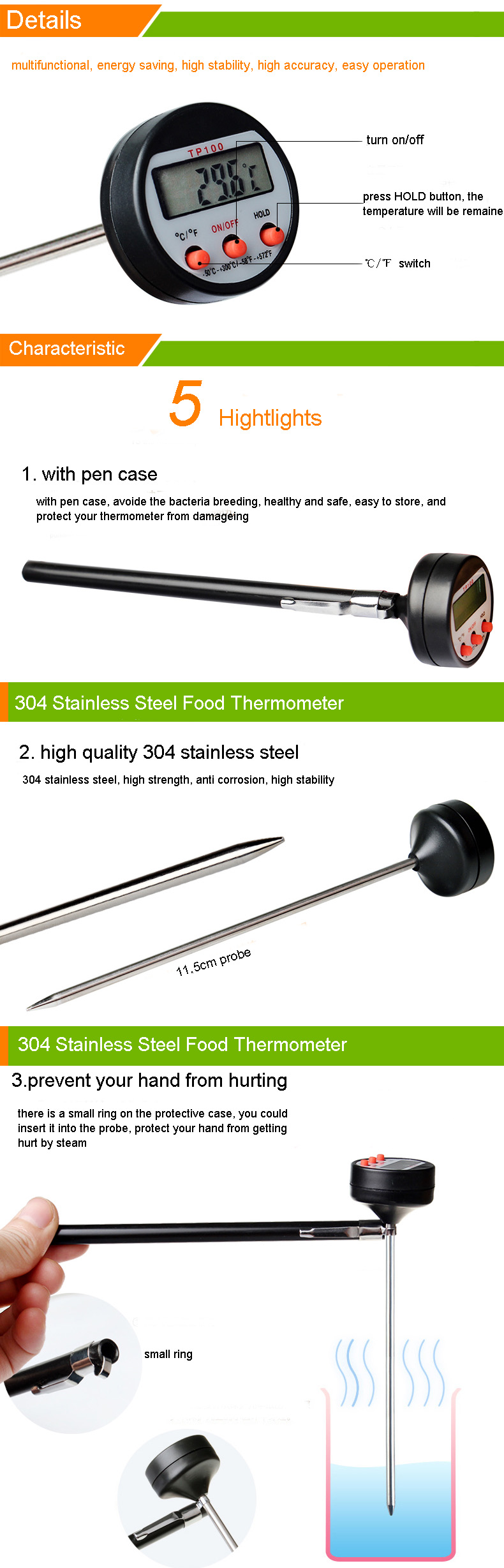 304-Stainless-Steel-Food-BBQ-Probe-Thermometer-Barbecue-Meat-Thermometer-Kitchen-Measuring-Tool-1045708-3