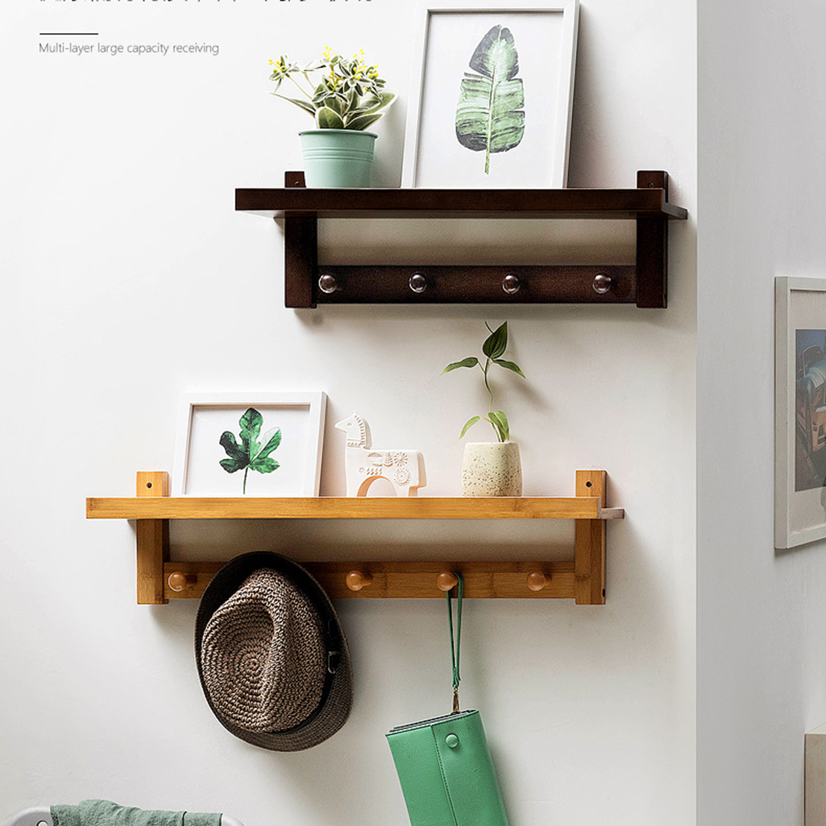 3456-Hook-Rack-Wall-Mount-Hanger-Key-Coat-Hat-Holder-Wooden-Bamboo-Organiser-1640381-1