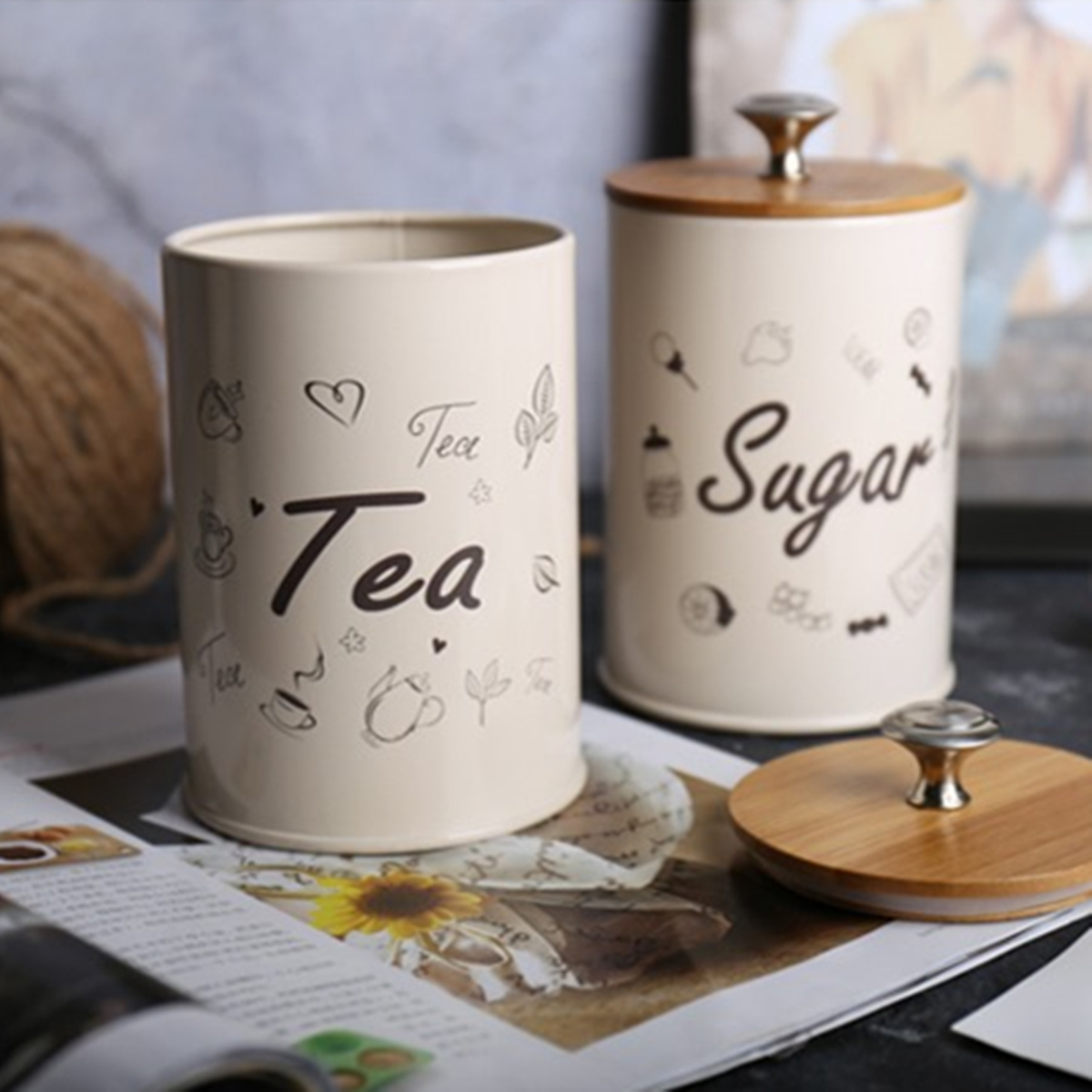 3PCS-Retro-Tea-Coffee-Sugar-Kitchen-Storage-Container-Canisters-Jars-Pots-Tins-1378929-6