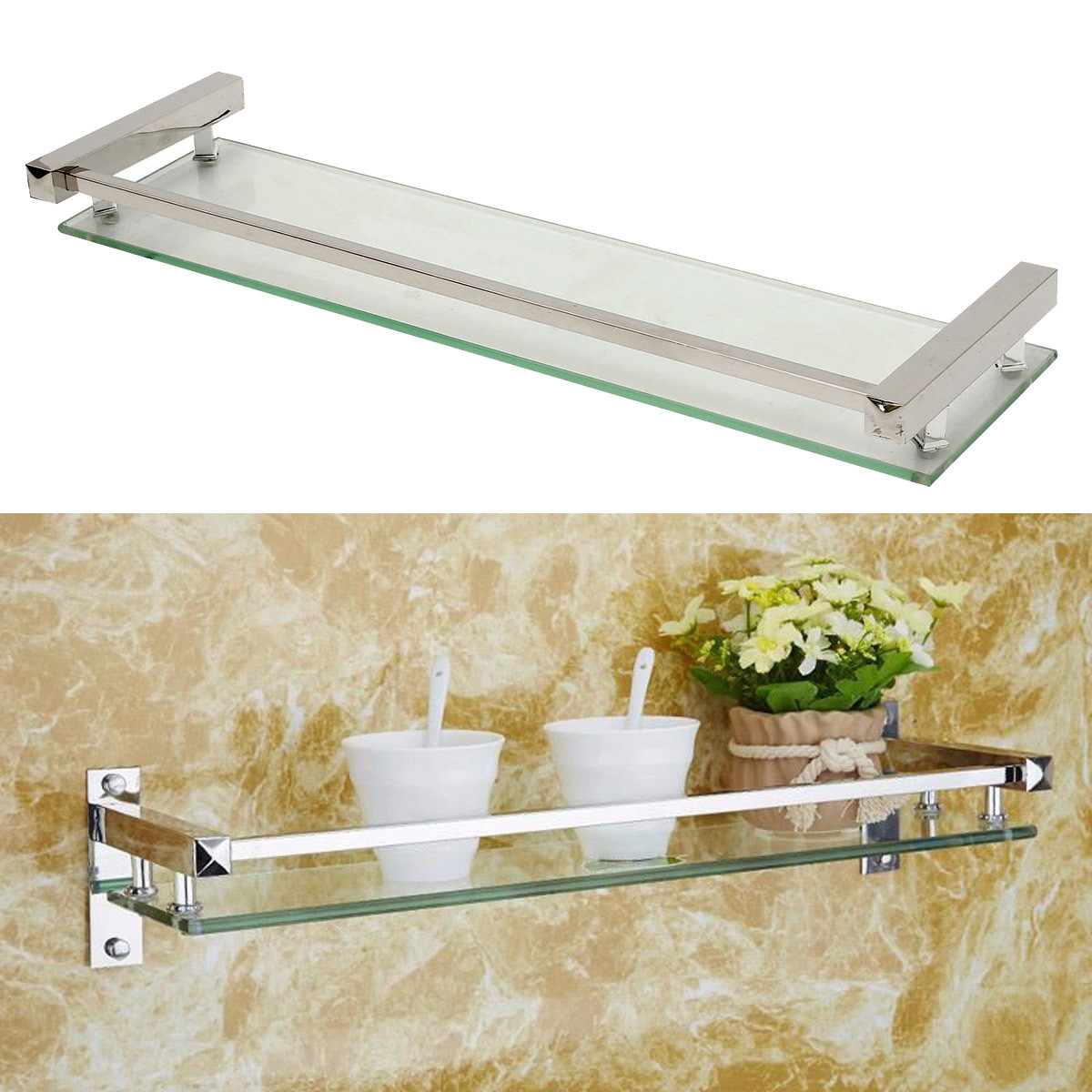 405060CM-Modern-Bathroom-Glass-Shower-Caddy-Storage-Shelf-Wall-Mounted-Brass-Base--Glass-Tier-1379762-1