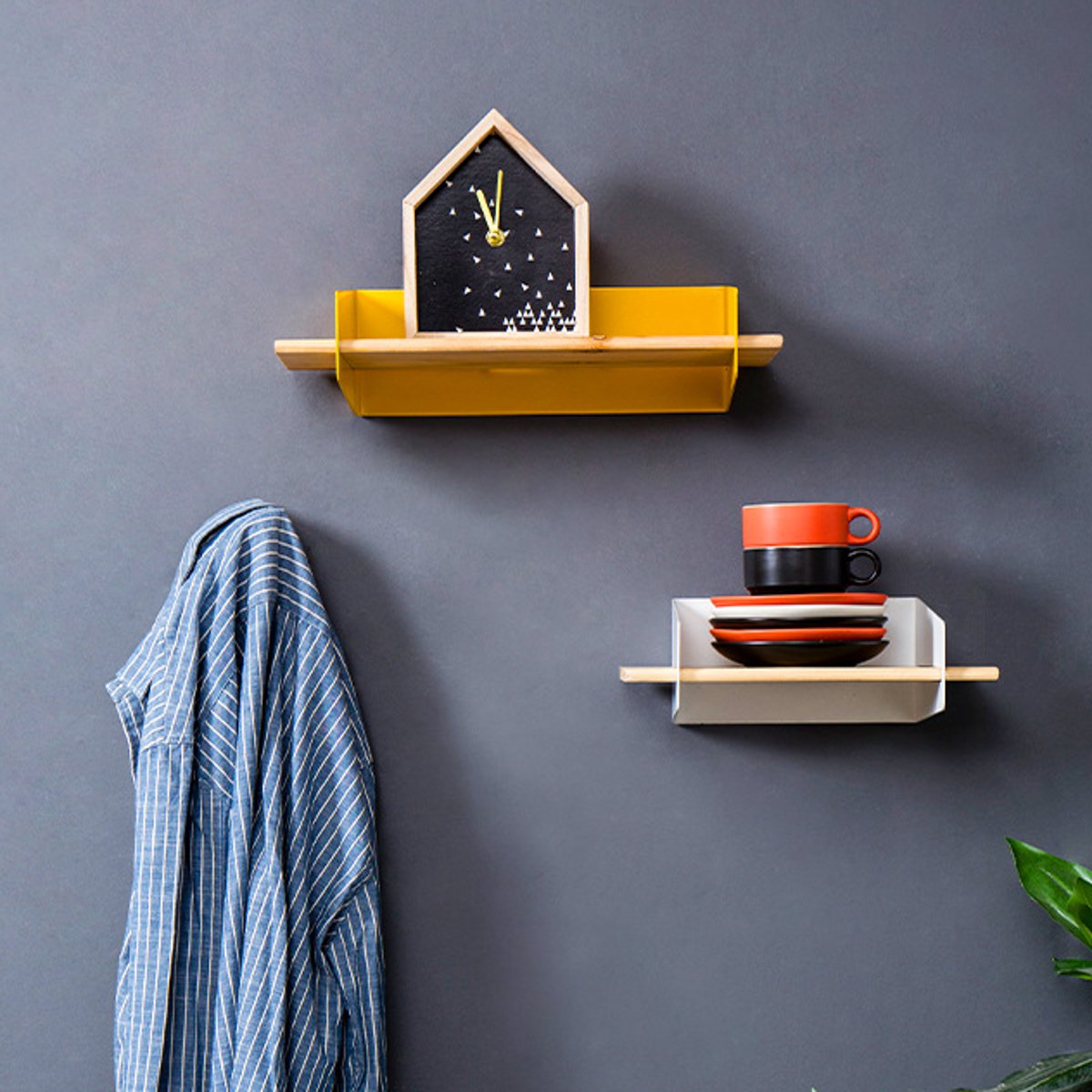 5-Color-20CM-Floating-Wall-Mounted-Shelf-Hanging-Holder-Storage-Iron-Wood-Display-Bookshelf-Bracket-1384376-6