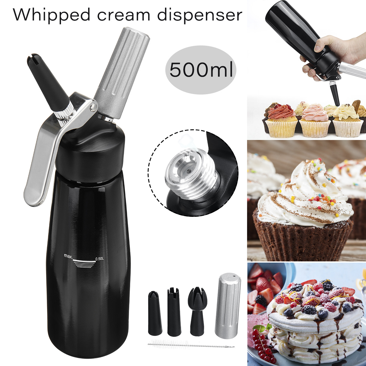 500ml-Whipped-Cream-Dispenser-Whipper-Cracker-Attachen-Nozzles-Desserts-Maker-Kitchen-Bakeware-Tool-1837559-2