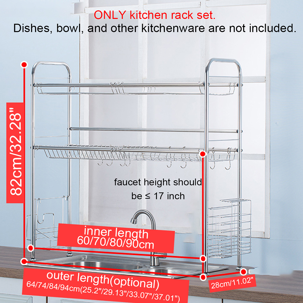 64748494cm-Stainless-Steel-Rack-Shelf-Double-Layers-Storage-for-Kitchen-Dishes-Arrangement-1669533-8