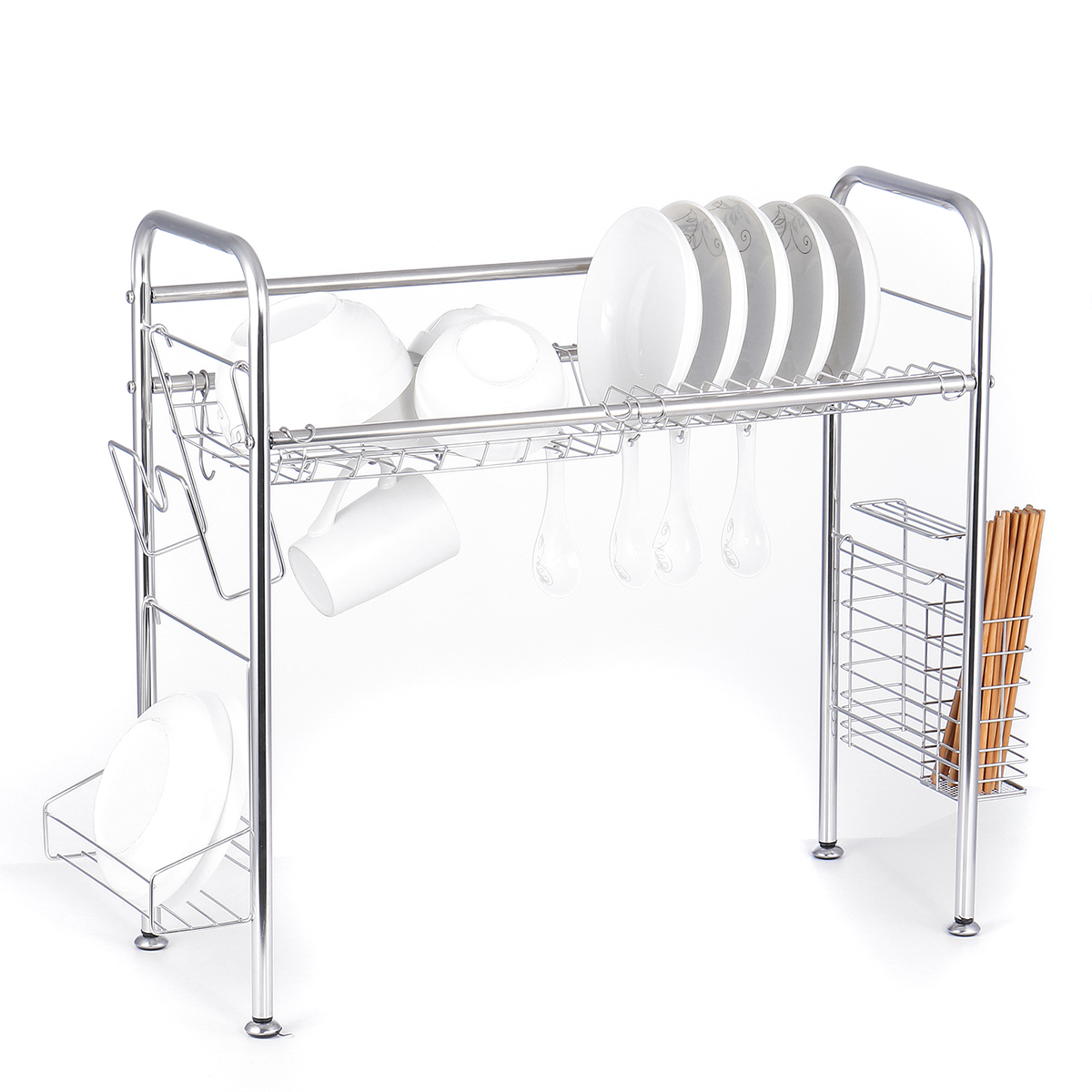 647484cm-Double-Layer-Stainless-Steel-Rack-Shelf-Storage-for-Kitchen-Dishes-Arrangement-1671407-5