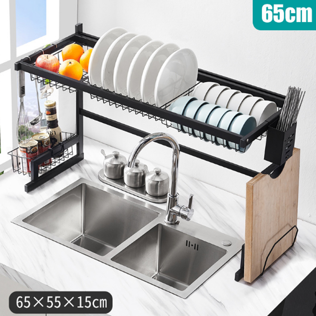 6585CM-Dish-Drying-Rack-Organizer-Over-Sink-Kitchen-Draining-Storage-Holder-Drain-Rack-1747067-13