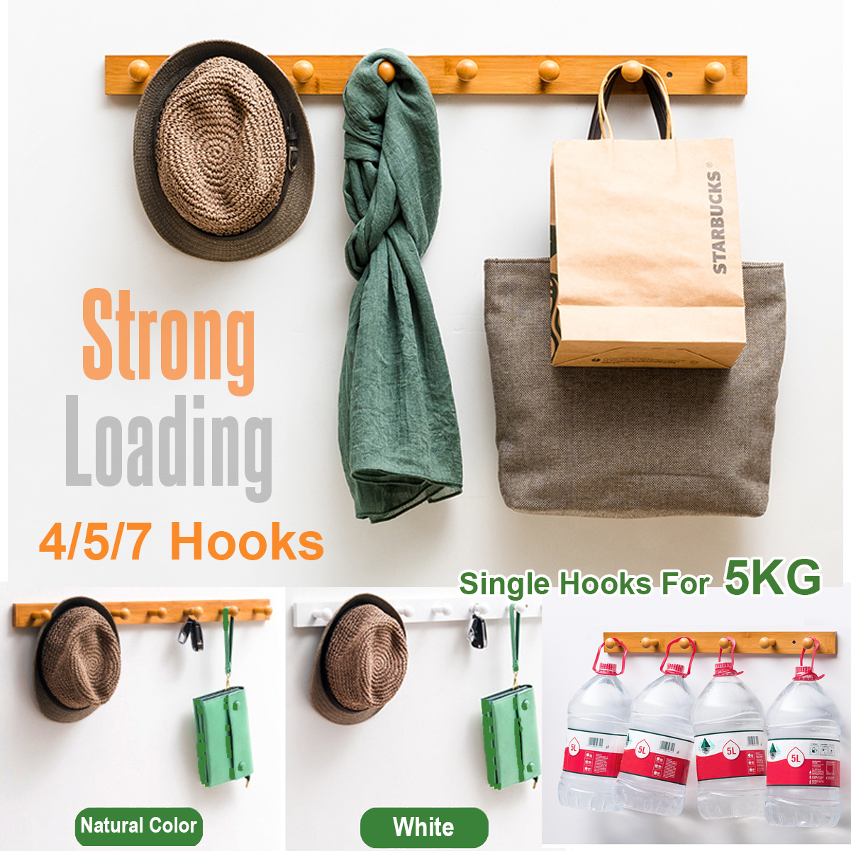 Coat-Hanger-Wall-Mounted-Rack-Rail-Hook-Bamboo-Wooden-Shelf-Clothes-Hat-Towel-Holder-1560812-1