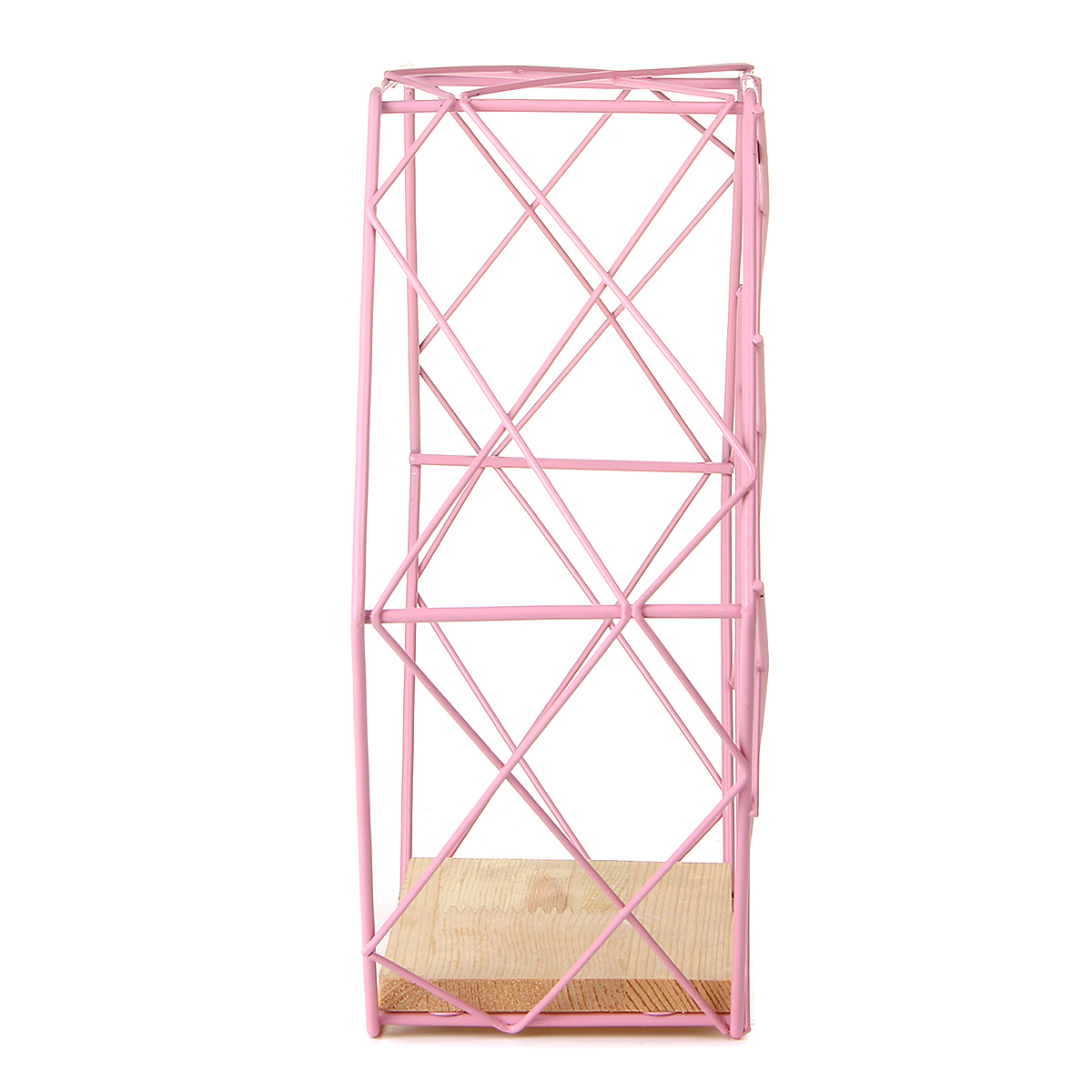 DIY-Wall-mounted-Display-Shelf-Rack-Floating-Storage-Iron-Wood-Organizer-1661425-8