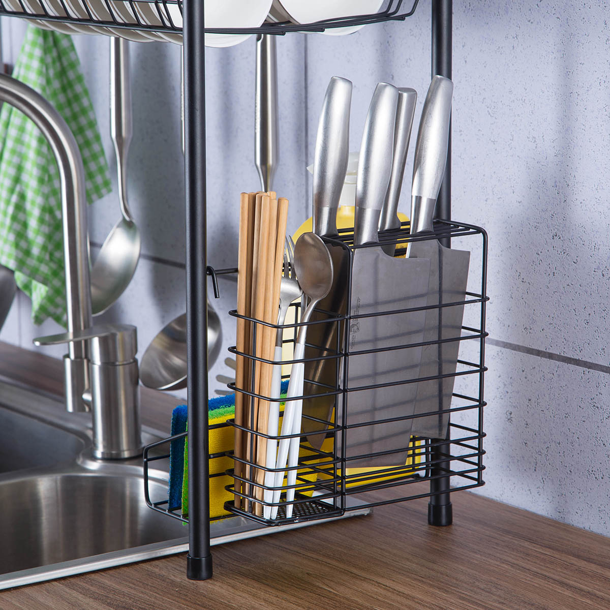 Double-Layer-Shelf-Dish-Stainless-Holder-Steel-Sink-Drain-Rack-Kitchen-Cutlery-Drying-Drainer-Kitche-1566519-4