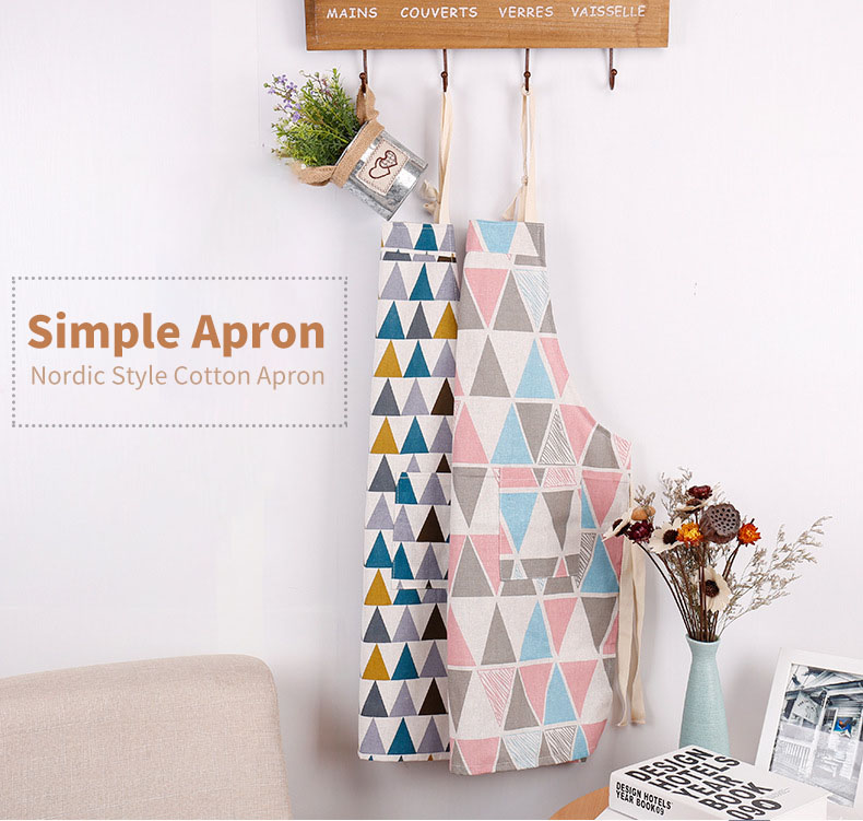 Honana-Cotton-Sleeveless-Apron-Triangular-Lattice-Kitchen-Cooking-Simple-Aprons-Cotton-Linen-1313079-1